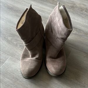 Women's Brown Suede Ankle Boots